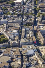 Aerial view, pedestrian zone Kortumstraße between Nordring and Konrad-Adenauer-Platz, Bermuda