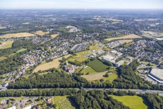 Aerial view, industrial park Hiltrop, Bochum, Ruhr area, North Rhine-Westphalia, Germany, DE,