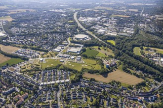 Aerial photo, industrial park Hiltrop, Bochum, Ruhr area, North Rhine-Westphalia, Germany, DE,