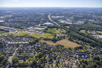 Aerial view, industrial park Hiltrop, Bochum, Ruhr area, North Rhine-Westphalia, Germany, DE,