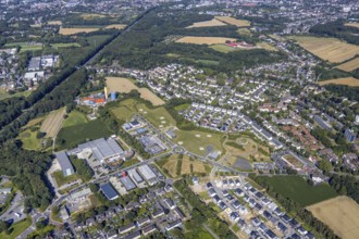 Aerial photo, industrial park Hiltrop, Bochum, Ruhr area, North Rhine-Westphalia, Germany, DE,