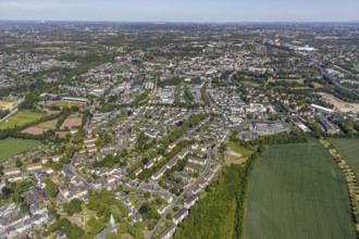 Aerial view, Lohrheidestadion, local view, Bochum-Wattenscheid, Ruhr area, North Rhine-Westphalia,