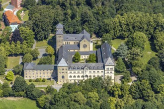 Aerial view, Benedictine Abbey Gerleve, Gerleve, Billerbeck, Münsterland, North Rhine-Westphalia,