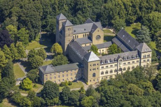 Aerial view, Benedictine Abbey Gerleve, Gerleve, Billerbeck, Münsterland, North Rhine-Westphalia,