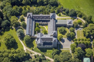 Aerial view, Benedictine Abbey Gerleve, Gerleve, Billerbeck, Münsterland, North Rhine-Westphalia,