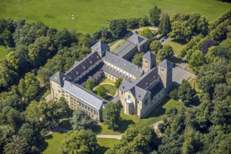 Aerial view, Benedictine Abbey Gerleve, Gerleve, Billerbeck, Münsterland, North Rhine-Westphalia,
