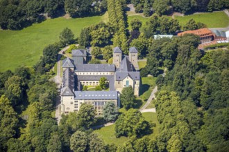 Aerial view, Benedictine Abbey Gerleve, Gerleve, Billerbeck, Münsterland, North Rhine-Westphalia,