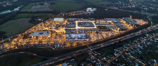 Aerial view, shopping centre Ruhr Park Bochum, A40, B1, Ruhrschnellweg, Harpen, Bochum, Ruhr area,