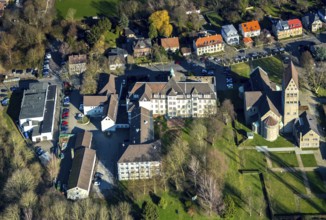 Aerial view, Maria-Hilf-Krankenhaus, Katholisches Klinikum Bochum, Pfarrei Liebfrauen Bochum,