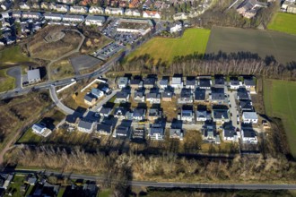 Aerial view, residential area, Marie-Luise-Tanski-Straße, Bochum, Ruhr area, North