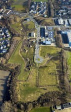 Aerial view, badambiente - Elspermann Großhandels GmbH & Co. KG, industrial estate