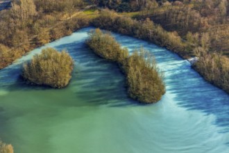 Aerial view, Harpener Teiche, Werne, Bochum, Ruhr area, North Rhine-Westphalia, Germany, DE,