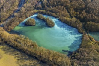 Aerial view, Harpener Teiche, Werne, Bochum, Ruhr area, North Rhine-Westphalia, Germany, DE,