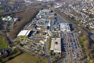 Aerial view, Ruhrpark Bochum, shopping centre, Harpen, Bochum, Ruhr area, North Rhine-Westphalia,
