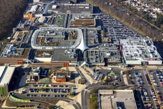 Aerial view, Ruhrpark Bochum, shopping centre, Harpen, Bochum, Ruhr area, North Rhine-Westphalia,