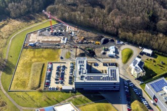 Aerial view, health campus south, Querenburg, Bochum, Ruhr area, North Rhine-Westphalia, Germany,