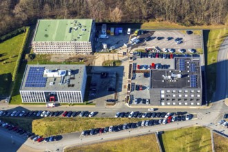 Aerial view, health campus south, Querenburg, Bochum, Ruhr area, North Rhine-Westphalia, Germany,