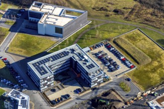 Aerial view, health campus, VISUS Health IT GmbH, Aesculap Akademie GmbH, Querenburg, Bochum, Ruhr
