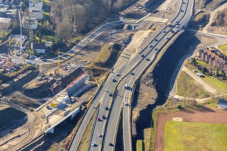 Aerial view, MARK 51Â°7 industrial estate, Nordhausen-Ring and Steinkuhlstraße, construction site,