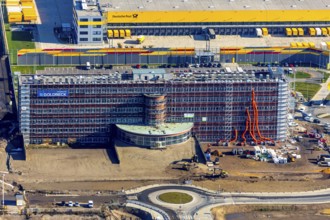 Aerial view, MARK 51Â°7 industrial estate, former Opel site with old administration building, Laer,