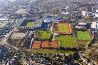 Aerial view, Vonovia Ruhrstadion, Grumme, Bochum, Ruhr area, North Rhine-Westphalia, Germany,