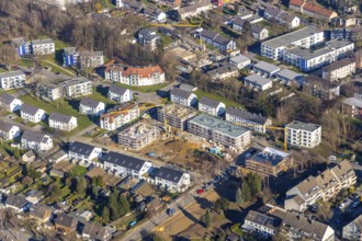 Aerial view, liquid settlement, construction area residential complex Ederstraße, Sorpestraße,