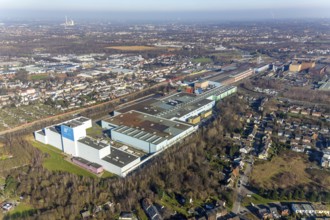 Aerial photo, thyssenkrupp Steel Europe AG Bochum plant, Essener Straße, Kruppwerke, Bochum, Ruhr