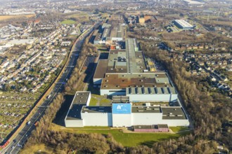 Aerial photo, thyssenkrupp Steel Europe AG Bochum plant, Essener Straße, Kruppwerke, Bochum, Ruhr