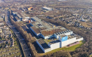 Aerial photo, thyssenkrupp Steel Europe AG Bochum plant, Essener Straße, Kruppwerke, Bochum, Ruhr