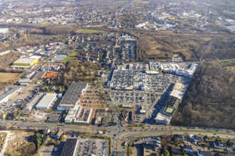 Aerial view, Hannibal-Center, shopping centre, Hofstede, Bochum, Ruhr area, North Rhine-Westphalia,