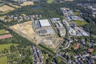 Aerial photo, Robert Müser industrial estate, Robert Müser colliery, Flaschenpost, Deufol Bochum