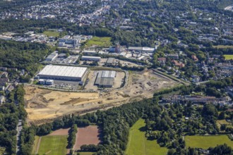 Aerial photo, Robert Müser industrial estate, Robert Müser colliery, Flaschenpost, Deufol Bochum