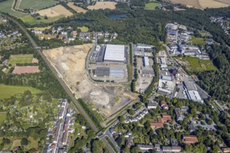 Aerial photo, Robert Müser industrial estate, Robert Müser colliery, Flaschenpost, Deufol Bochum