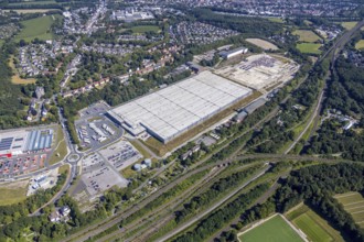 Aerial view, Opel Warehouse Bochum, Langendreer, Bochum, Ruhr area, North Rhine-Westphalia,