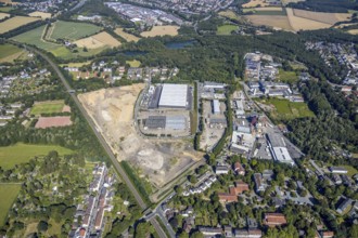 Aerial photo, Robert Müser industrial estate, Robert Müser colliery, Flaschenpost, Deufol Bochum