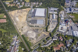 Aerial photo, Robert Müser industrial estate, Robert Müser colliery, Flaschenpost, Deufol Bochum