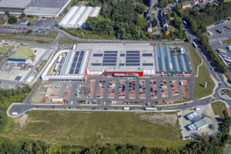 Aerial view, Hagebaumarkt Ziesak, Opel Warehouse Bochum, Langendreer, Bochum, Ruhr area, North