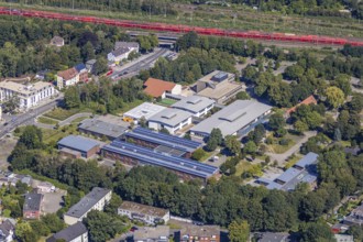 Aerial view, school at Leithenhaus, school at Haus Langendreer, LWL school administration Bochum,