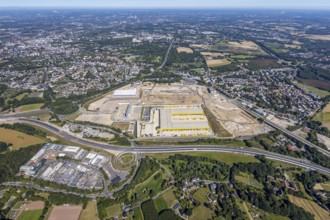 Aerial photo, MARK 51°7, new building Zess, Nordhausen-Ring and motorway A448, Laer, Bochum, Ruhr