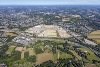 Aerial photo, MARK 51°7, new building Zess, Nordhausen-Ring and motorway A448, Laer, Bochum, Ruhr