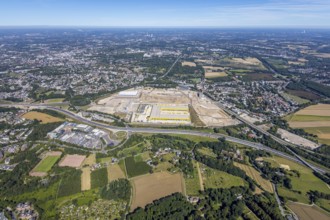 Aerial photo, MARK 51°7, new building Zess, Nordhausen-Ring and motorway A448, Laer, Bochum, Ruhr
