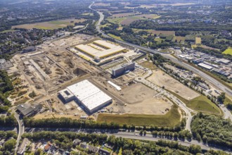Aerial view, MARK 51°7, new building Zess, Laer, Bochum, Ruhr area, North Rhine-Westphalia,