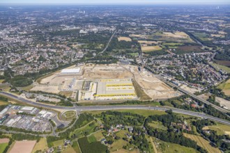 Aerial photo, MARK 51°7, new building Zess, Nordhausen-Ring and motorway A448, Laer, Bochum, Ruhr