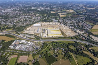 Aerial photo, MARK 51°7, new building Zess, Nordhausen-Ring and motorway A448, Laer, Bochum, Ruhr