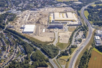 Aerial photo, MARK 51°7, new building Zess, Nordhausen-Ring and motorway A448, Laer, Bochum, Ruhr
