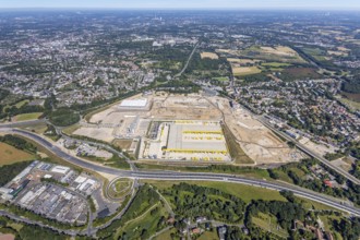 Aerial photo, MARK 51°7, new building Zess, Nordhausen-Ring and motorway A448, Laer, Bochum, Ruhr