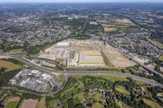 Aerial photo, MARK 51°7, new building Zess, Nordhausen-Ring and motorway A448, Laer, Bochum, Ruhr