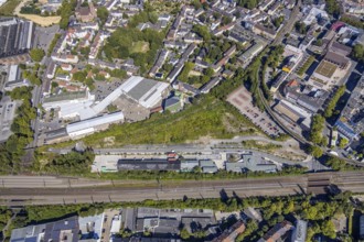 Aerial view, City-Tor Süd, Kruppwerke, Rotunde Bochum, RIFF - Veranstaltungs-GmbH, Bochum, Ruhr