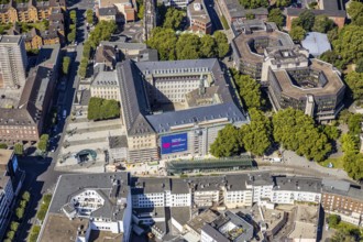 Aerial view, Bochum town hall, Bochum city administration, Gleisdreieck, Bochum, Ruhr area, North