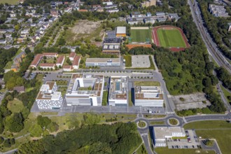Aerial view, health campus north, neighbourhood at health campus Bochum, Wiemelhausen, Bochum, Ruhr